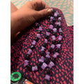 Handmade Purple Lavender Quartz Black Onyx Beaded Strand Necklace Boho Statement