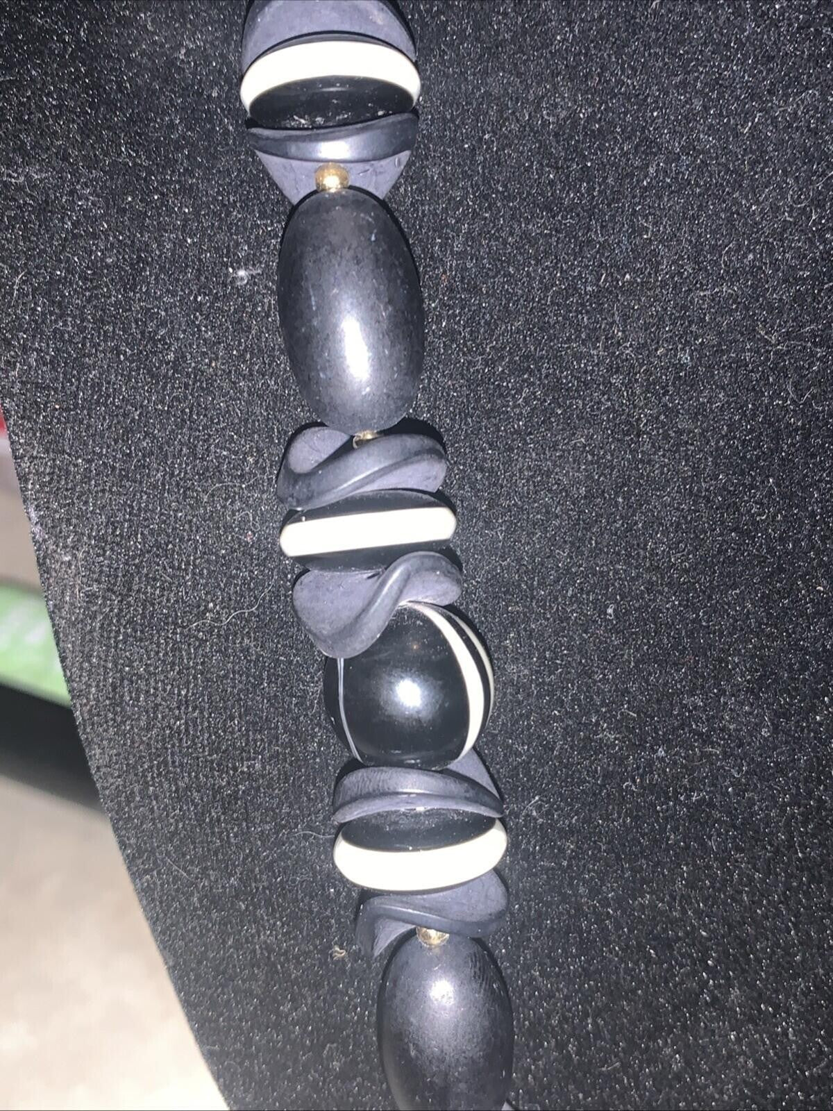 Arthur & David Black And White Acrylic Bead Necklace