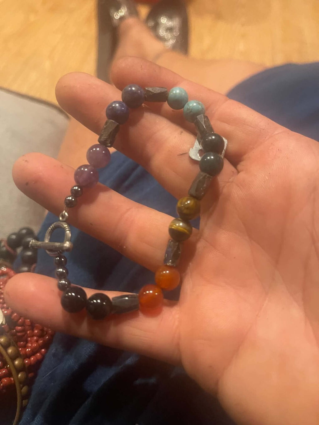 7 Chakra gemstone beaded bracelet