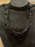 Black Glass Modern Retro Style Choker