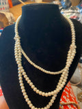 very nice high end glass pearl necklace