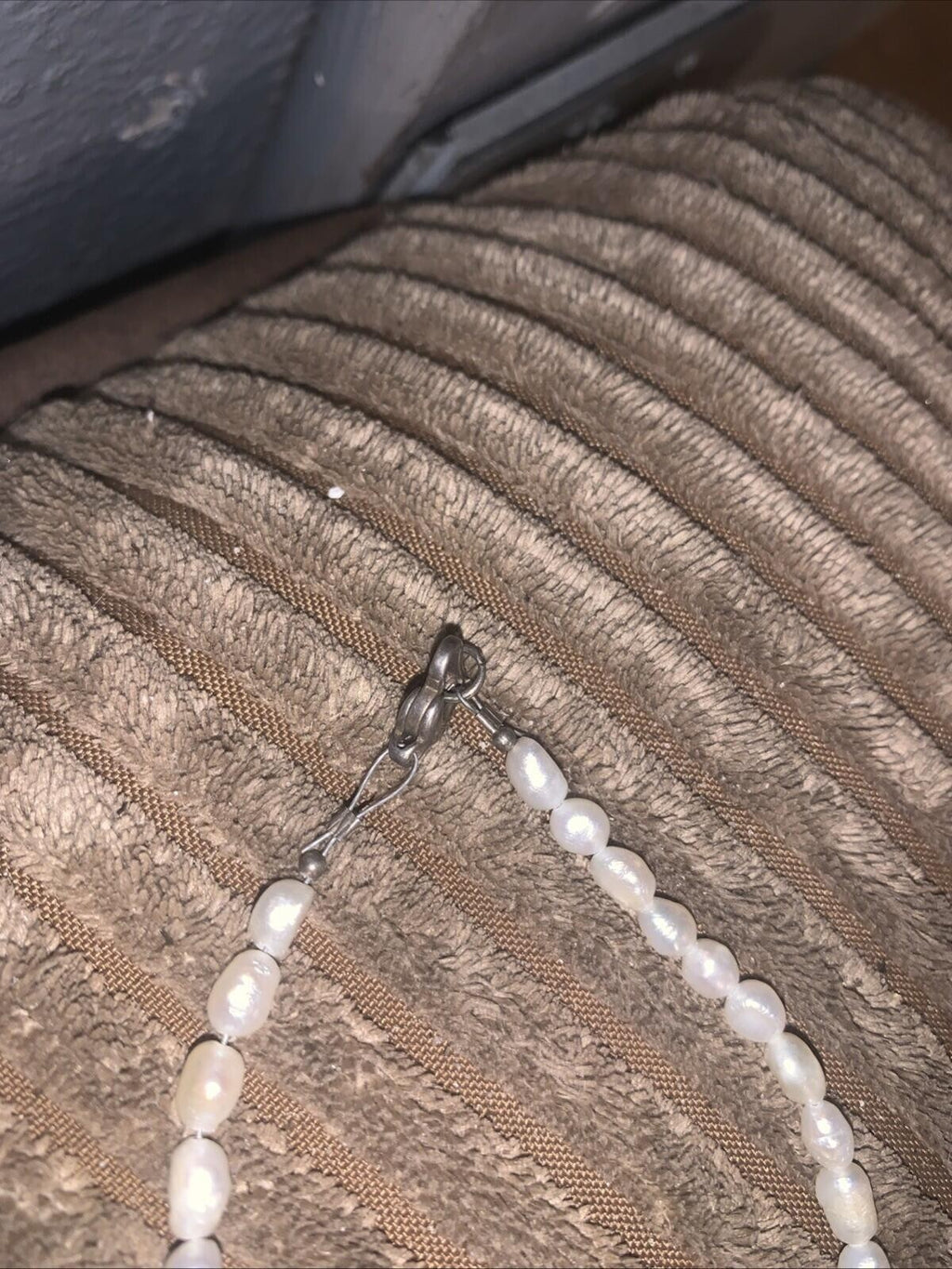 Mop Buffalohorn 925 Natural Pearl Necklace