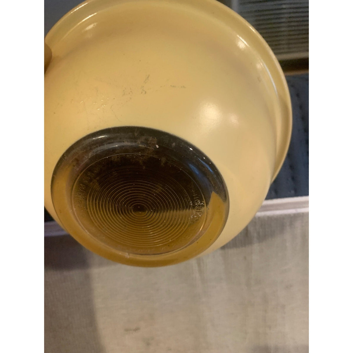 Vintage Pyrex Homestead Tan Mixing Bowl Clear Bottom Retro Kitchenware