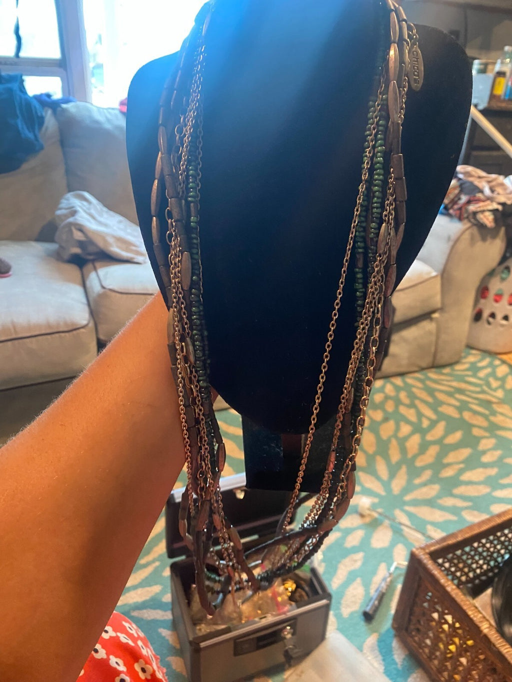 vintage boho statement necklace