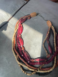 aeo style coconut shell pink multistrand necklace