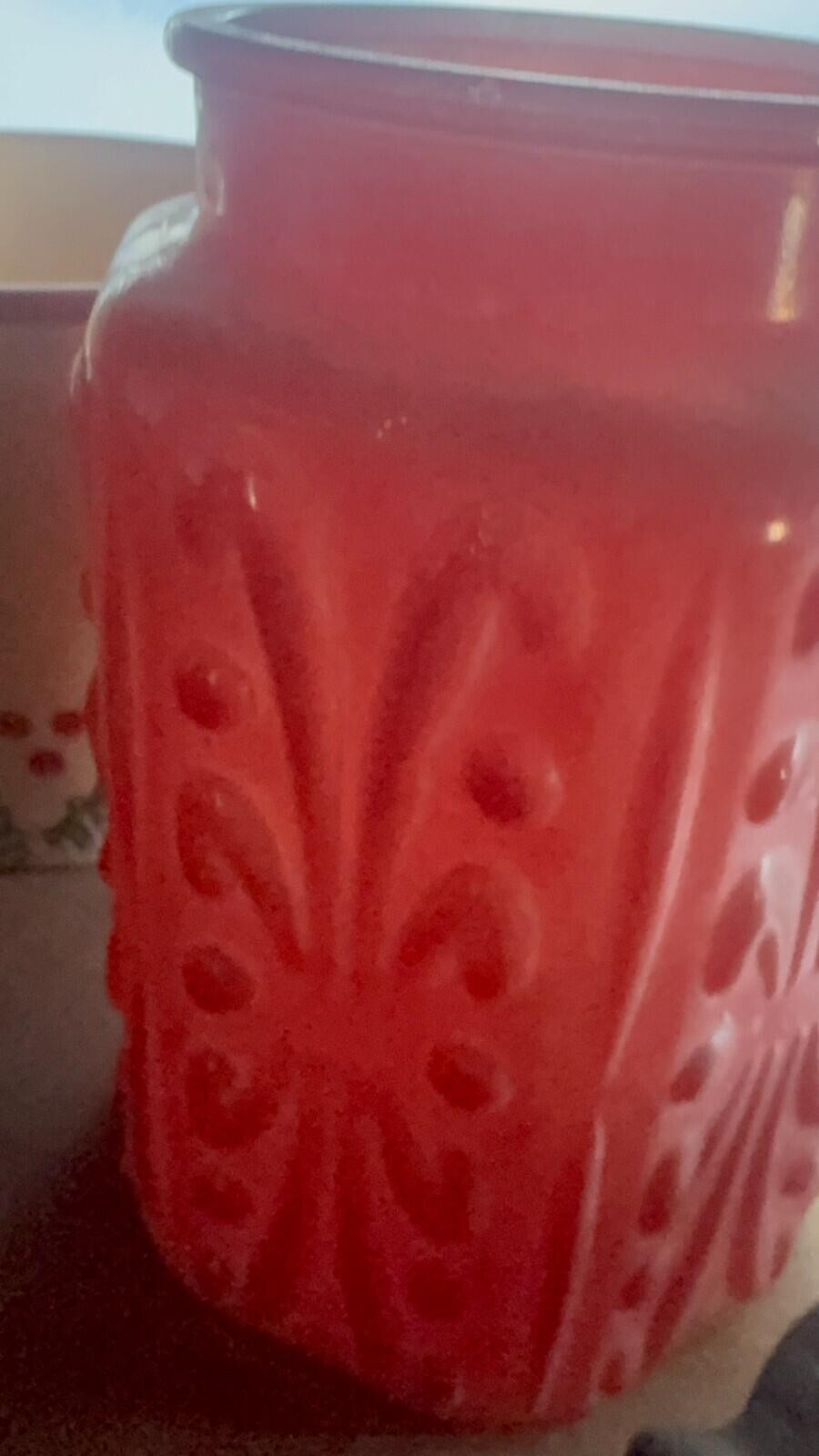 Rare Vintage LE Smith Imperial Glass red