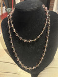 vintage pale amethyst bead long necklace 1930’s Swarovski Rose