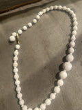 Vintage Czech Milk Glass Necklace