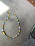 multi-colored cat's eye necklace