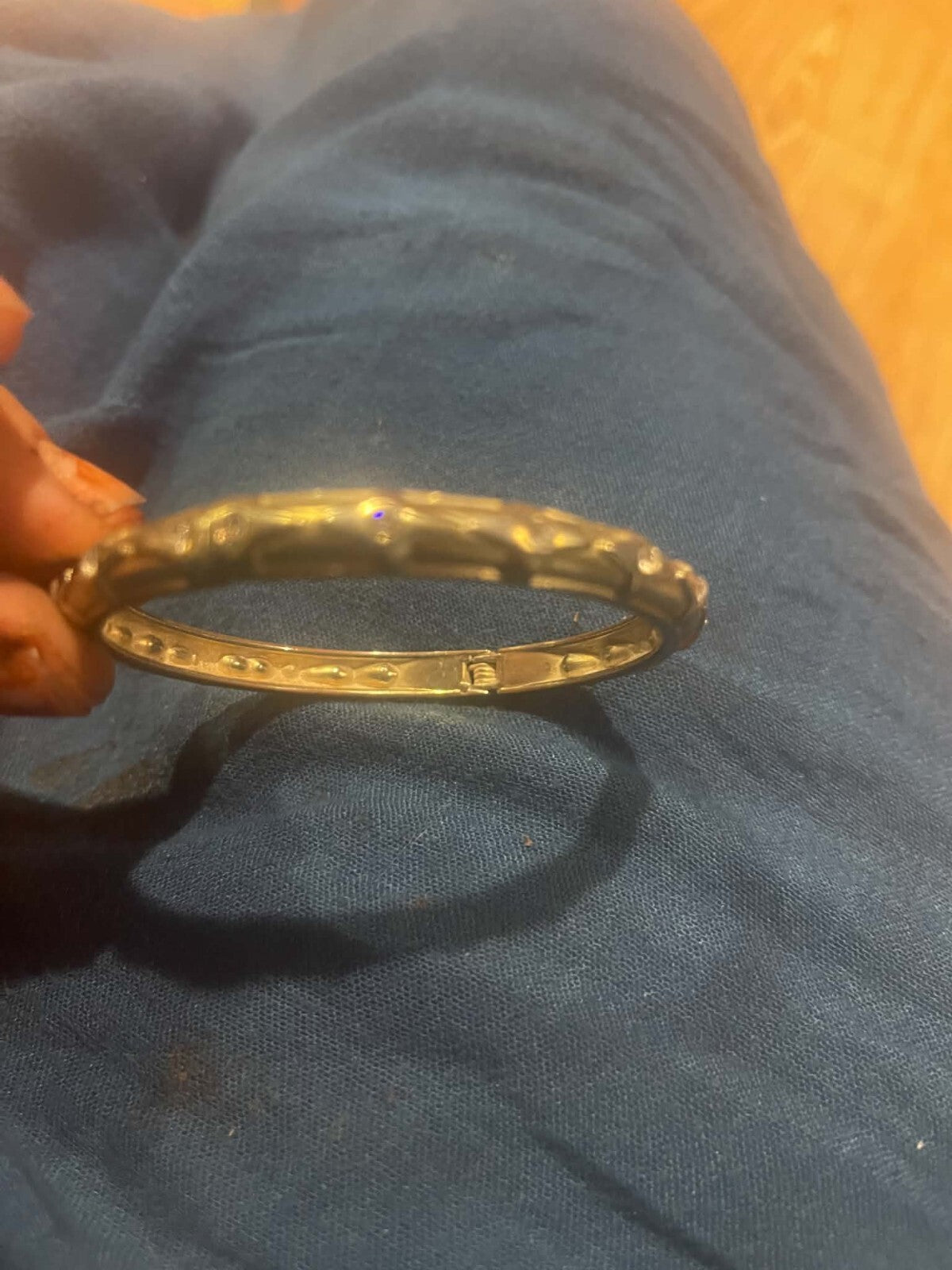signed sequin brand bamboo hinge bracelet