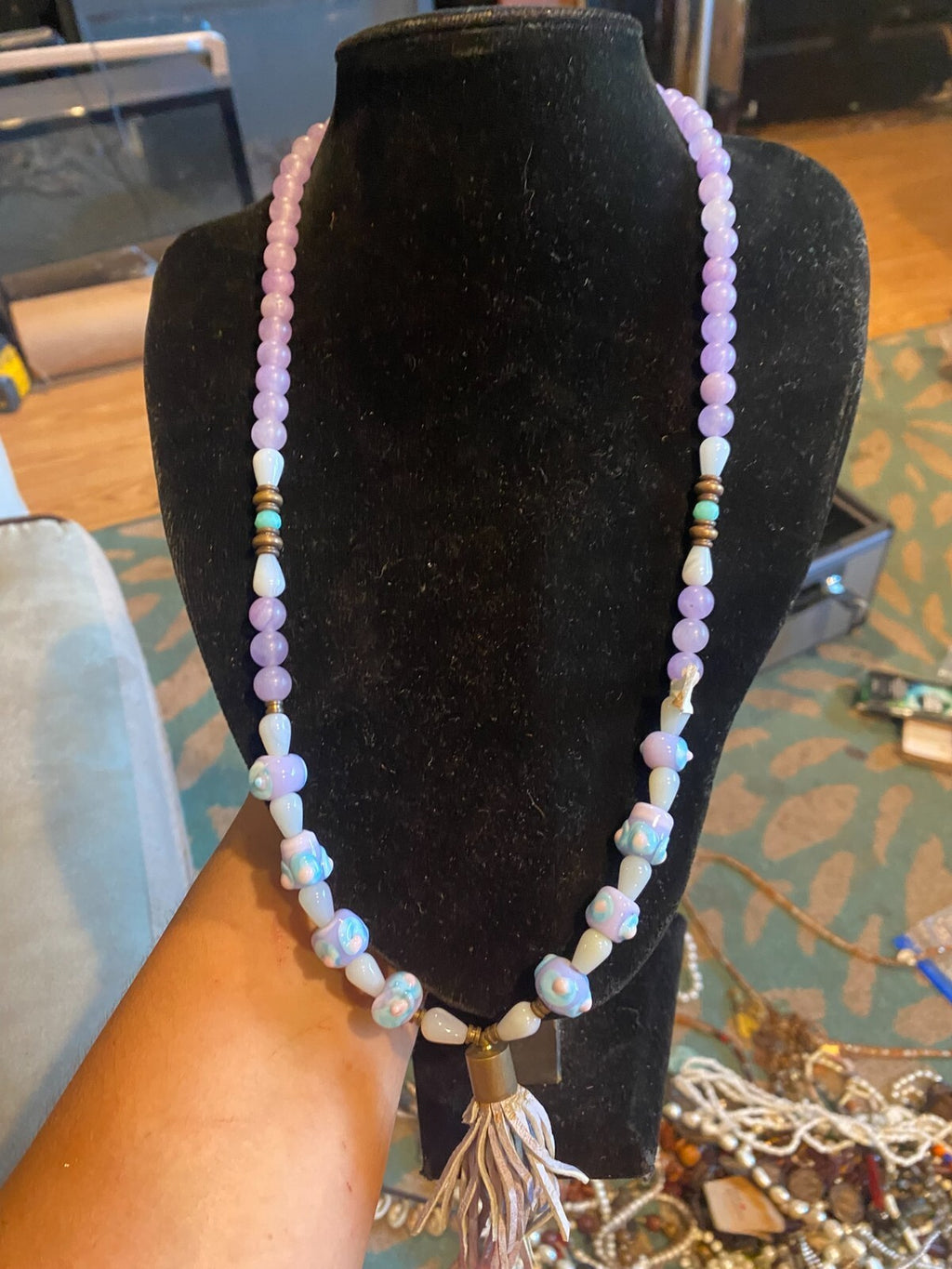 vintage boho statement necklace