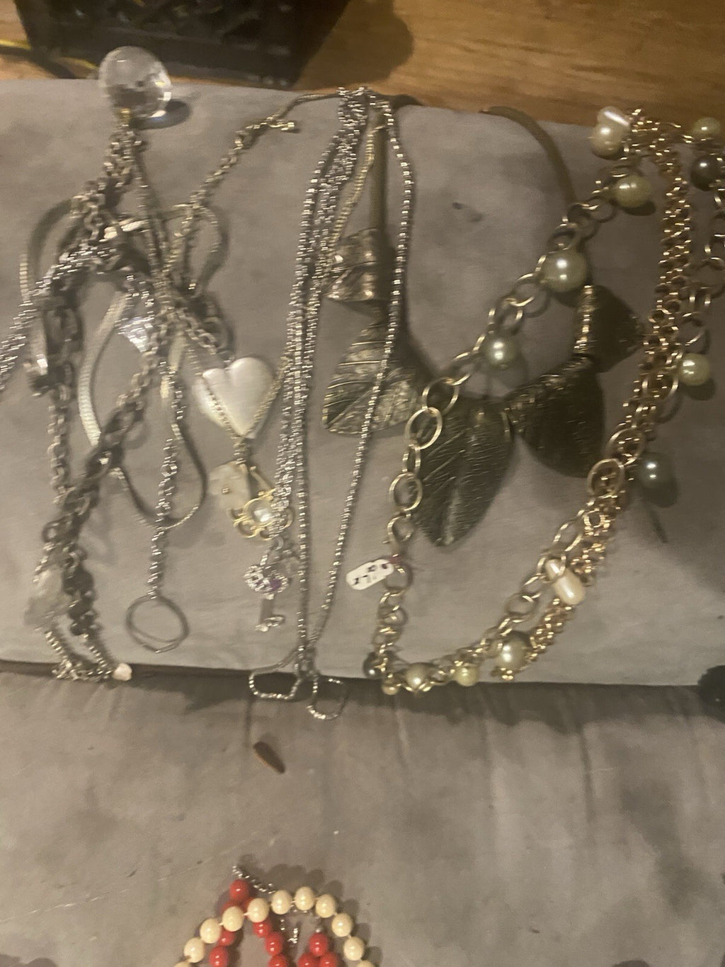 Silver Toned Lot Of Dainty Metal Jewelry