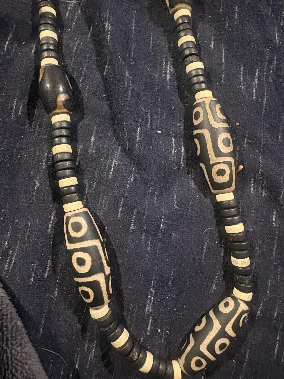 9 Eye Dzi Bead Necklace