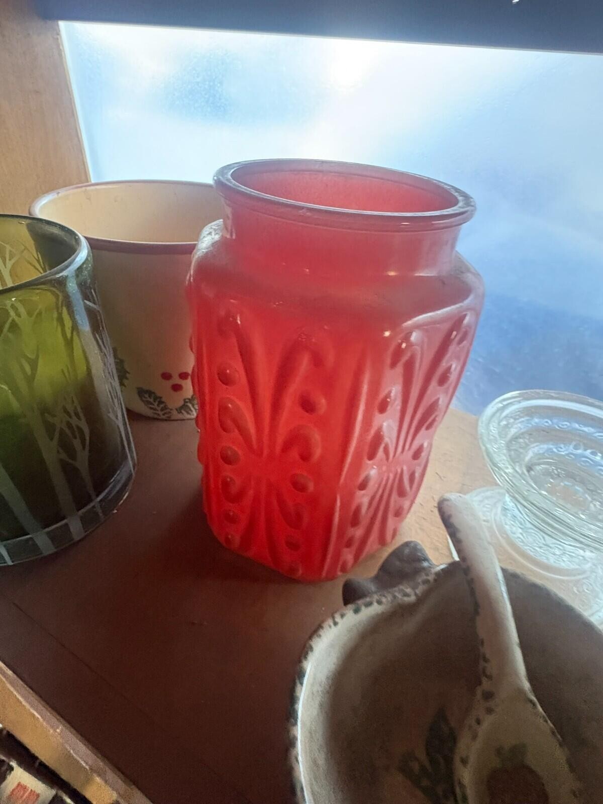 Rare Vintage LE Smith Imperial Glass red