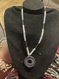 Hand Made Beaded Necklace Domit Pendant Acrylic