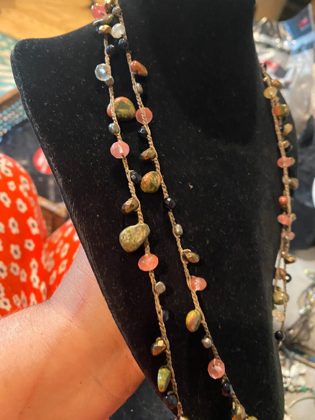 vintage boho statement necklace