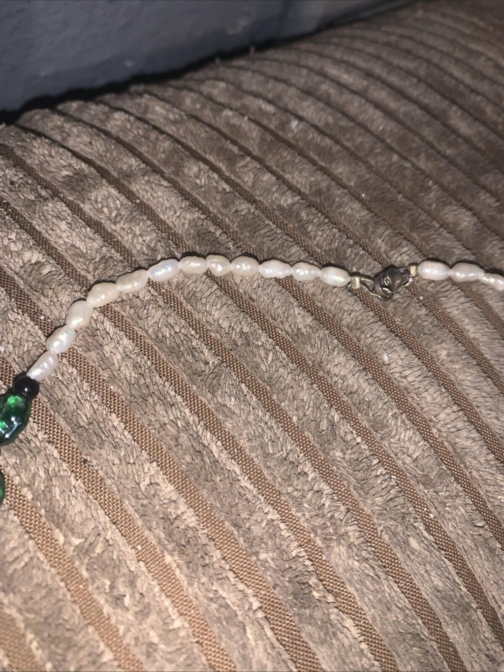 Rice Pearl And Glass Necklace 925