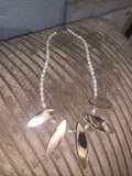 Mop Buffalohorn 925 Natural Pearl Necklace