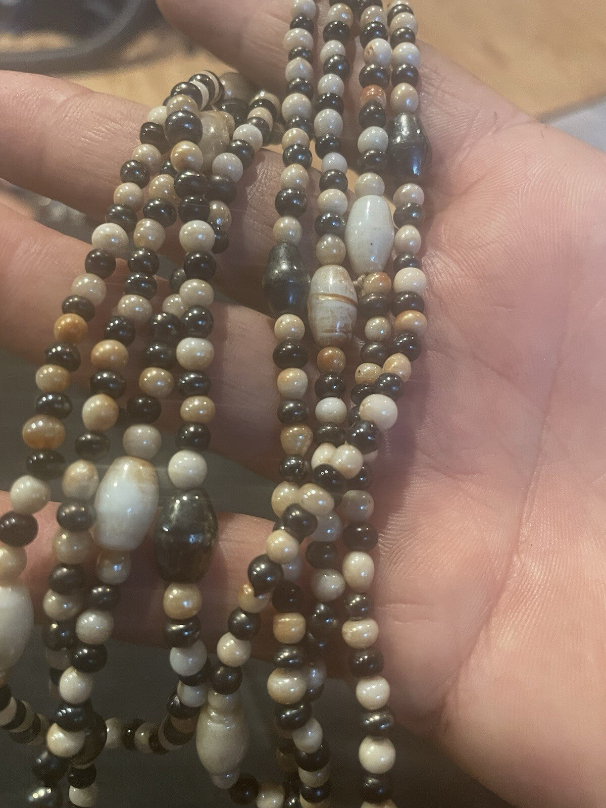 Genuine Agate Ovoid Beads & Obsidian Stones, Southwestern Bohemian Style Necklac