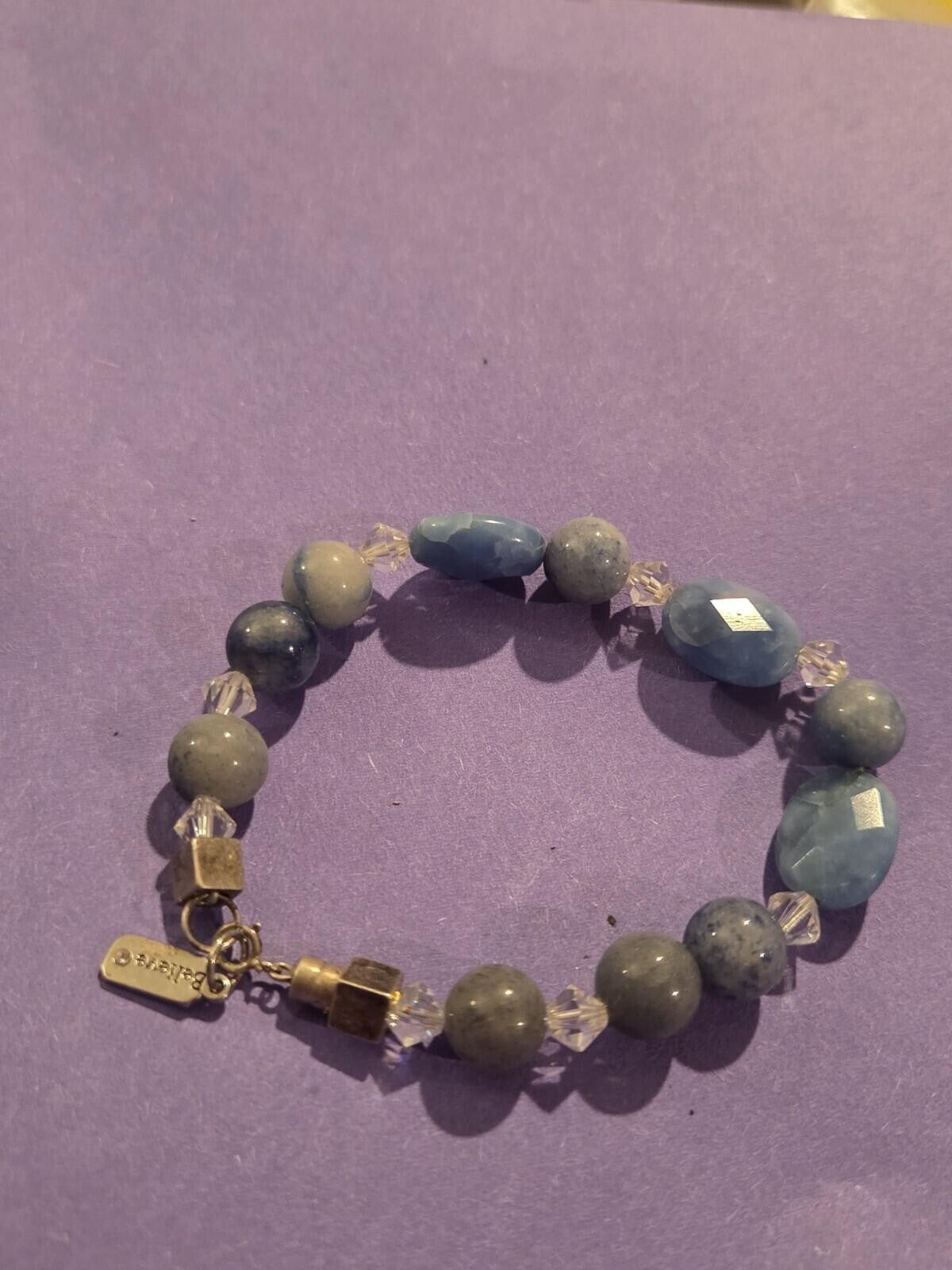 Agate And Sodalite Sterling Bracelet