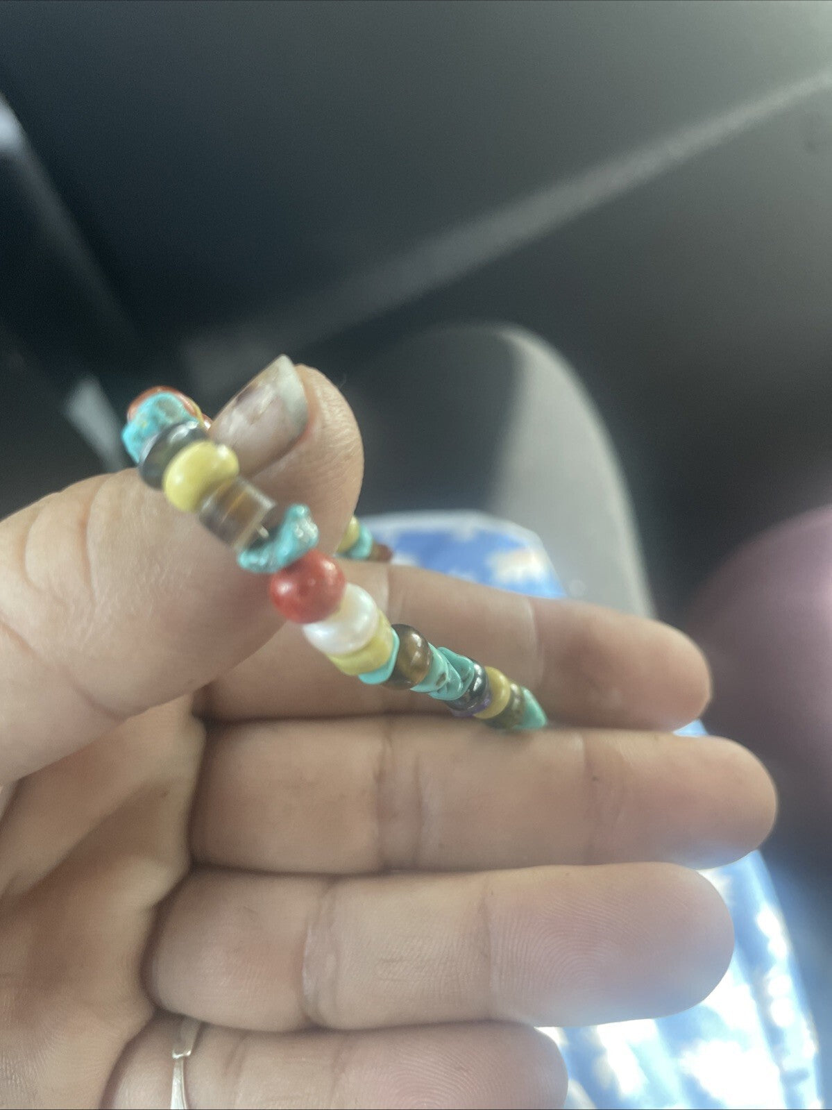 Turquoise Turtle Coral Beaded Necklace
