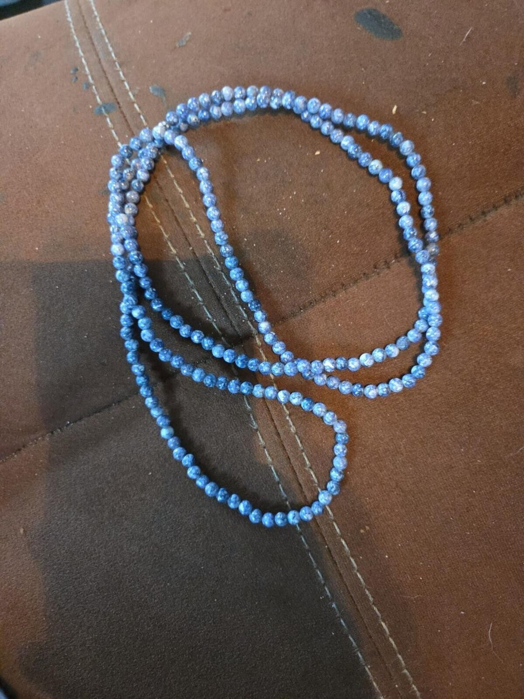 Sodalite Round Beautiful Blue with White 4mm Beads 35" Strand
