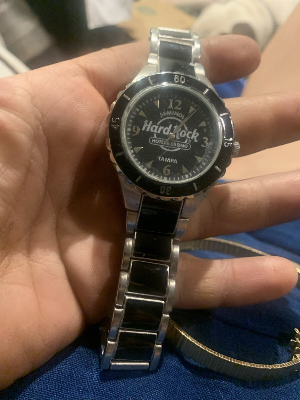 Metal Silver And Black Seminole Hard Rock New Watch