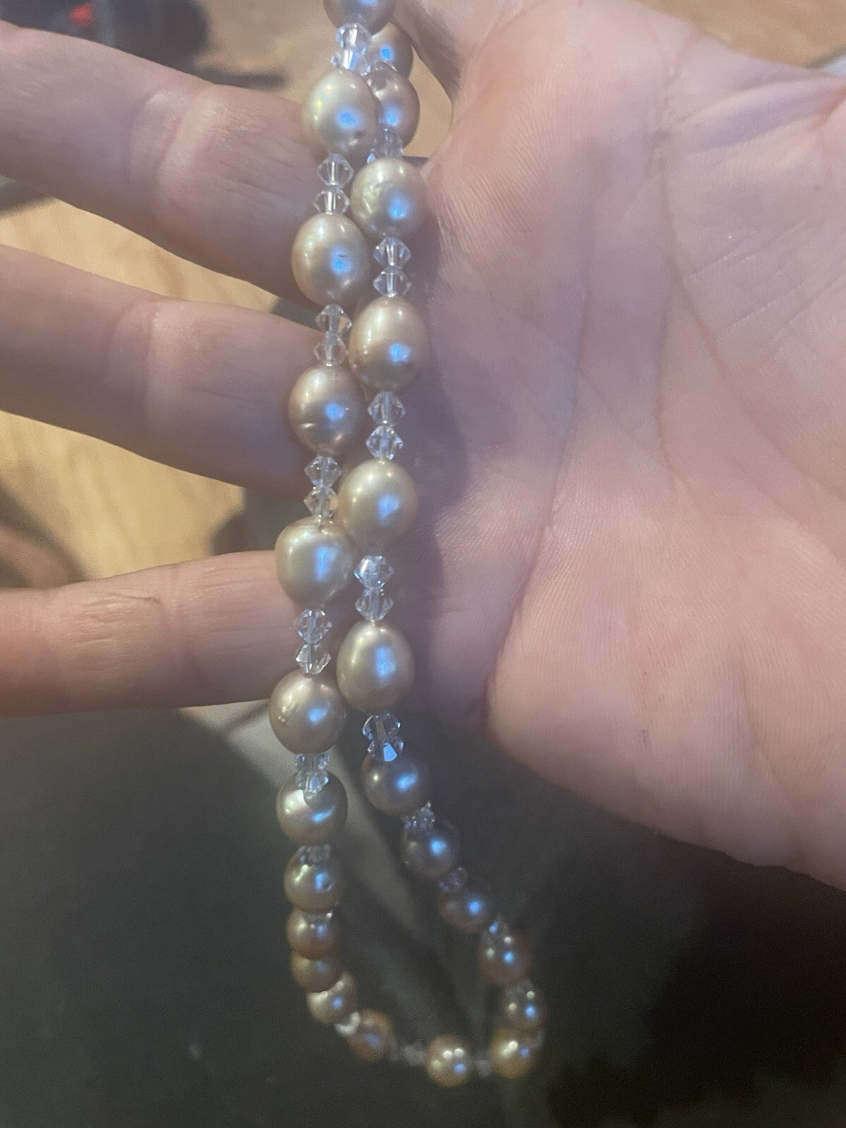 Freshwater Pearl Necklace Crystal Bead Spacers
