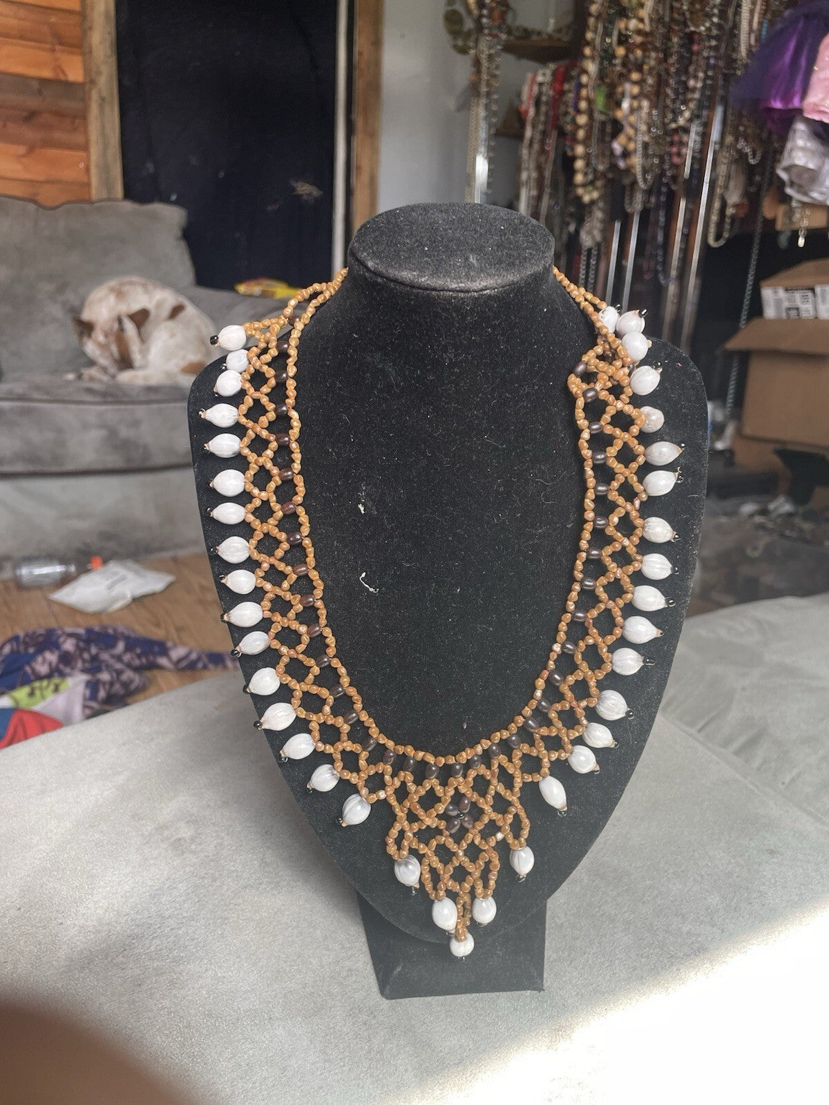 Amazon Seeded Bob Necklace