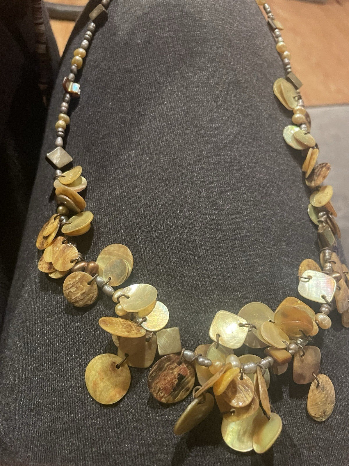 Freshwater Pearl Mother Of Pearl Necklace