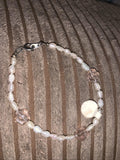 925 Rice Pearl Bracelet Pink Quartz