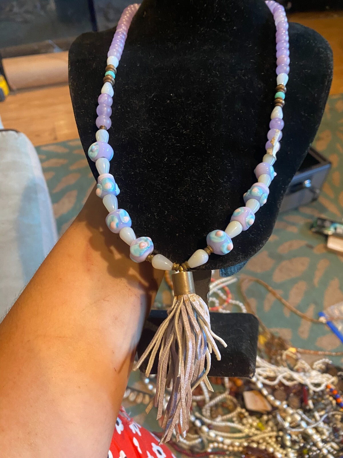 vintage boho statement necklace
