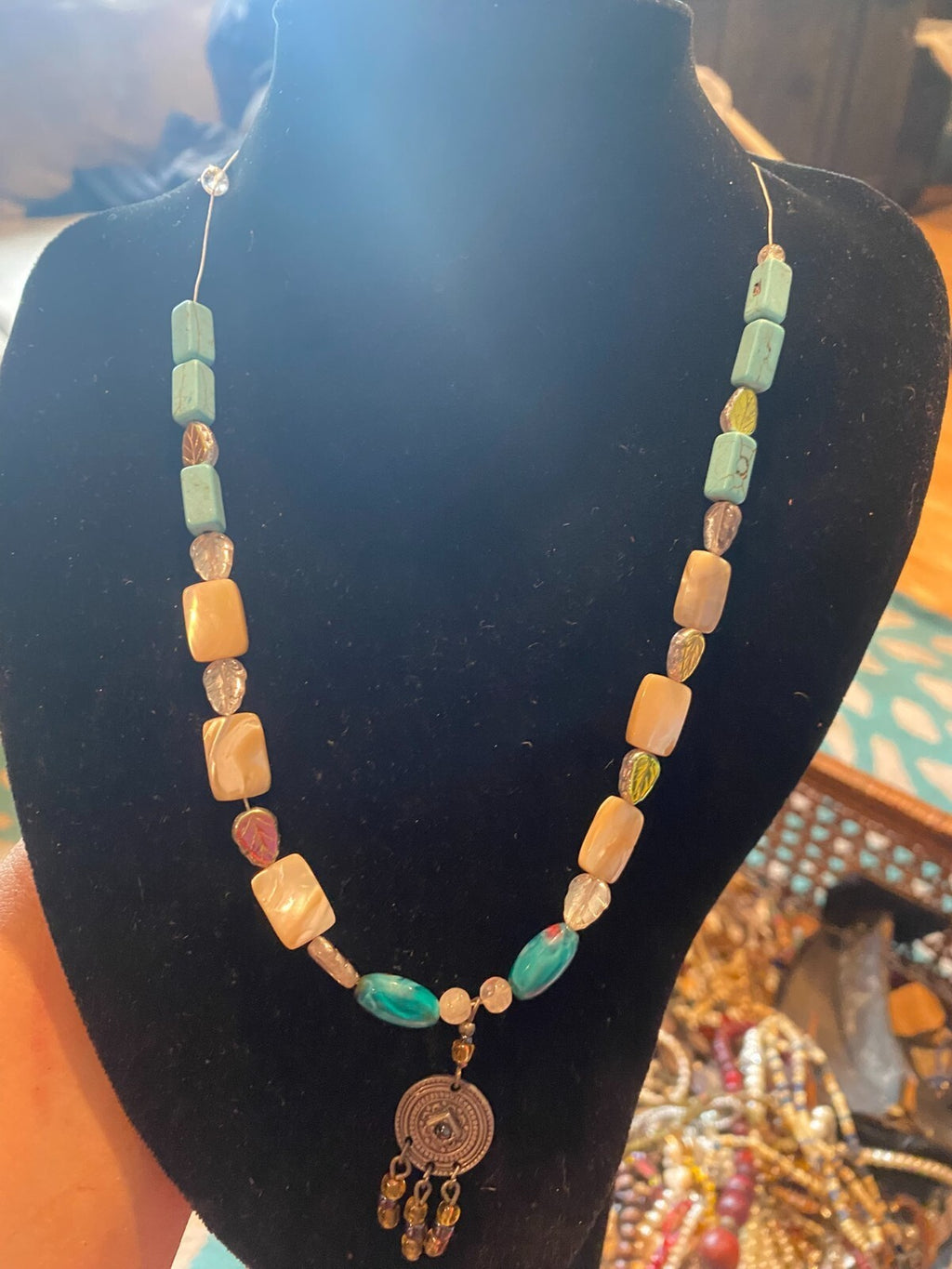 vintage boho statement necklace