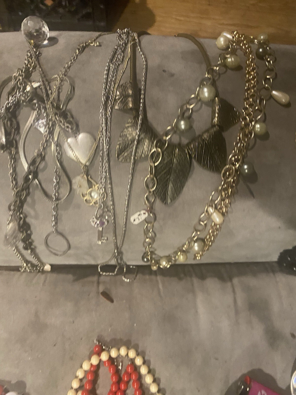 Silver Toned Lot Of Dainty Metal Jewelry