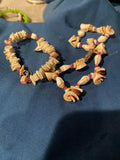 Vintage Shell Bead Bracelet Set Natural Coastal Boho Jewelry 2 Piece Set