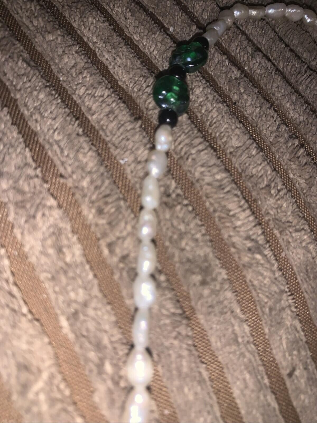 Rice Pearl And Glass Necklace 925