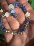 Lapis Moonstone Chip Bracelet