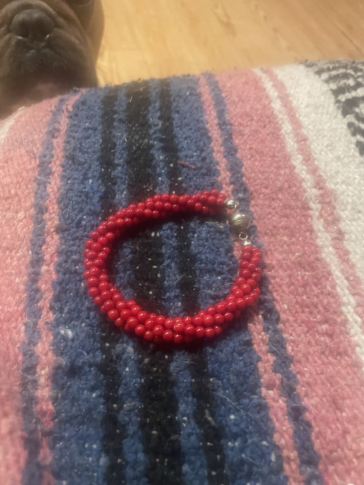 Red Coral Pearl Necklace And Weaved 925 Coral Bracelet