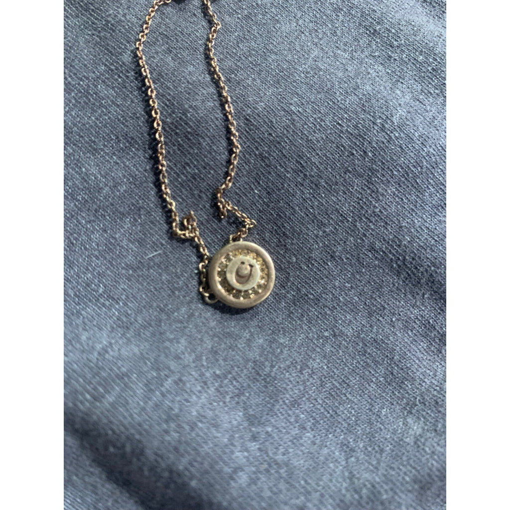 Rose Gold Tone Pendant Necklace Dainty Minimalist Jewelry 18in coach