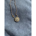 Rose Gold Tone Pendant Necklace Dainty Minimalist Jewelry 18in coach