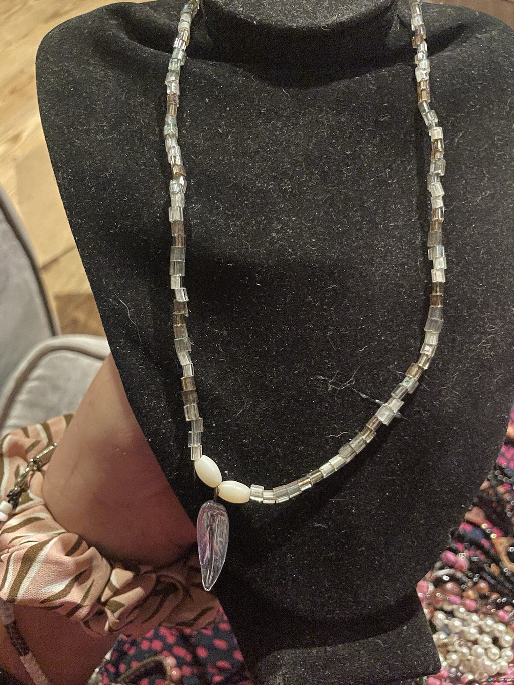 Y2K Modern Minimalist Abalone Pendant Necklace