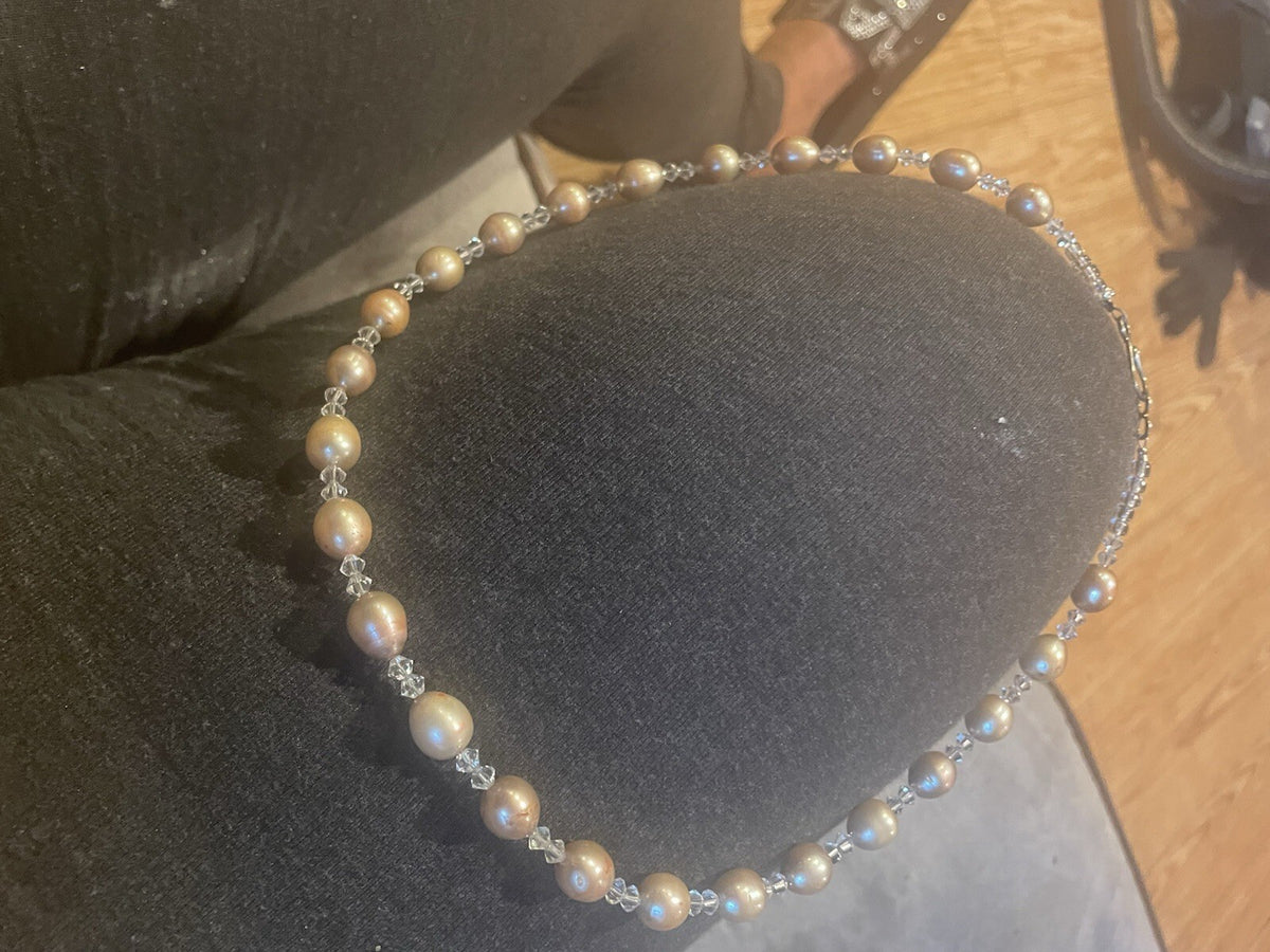 Freshwater Pearl Necklace Crystal Bead Spacers