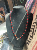 contemporary gothic beaded glass necklace