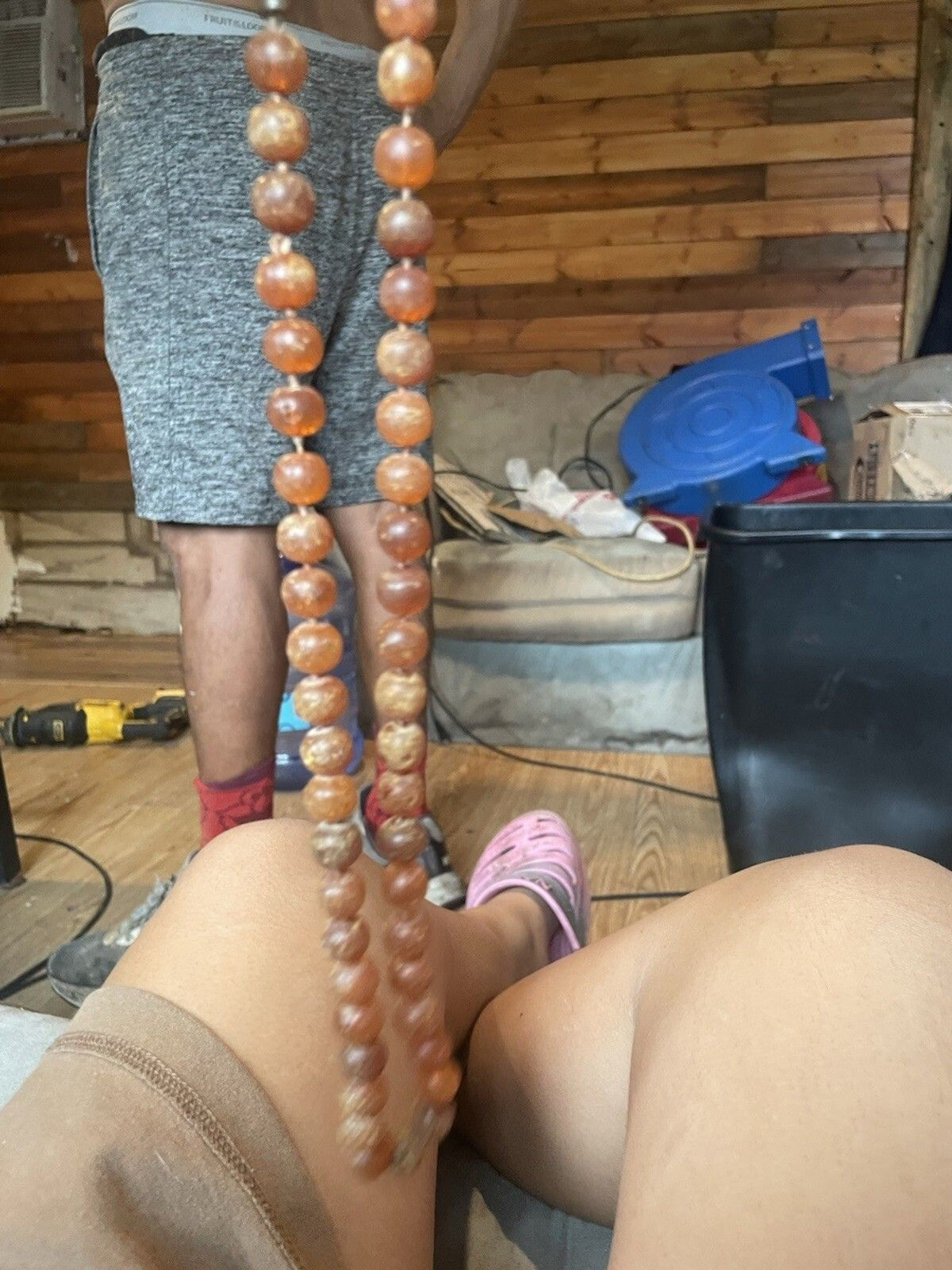 Antique Amber Necklace With Naturally Occurring Patina