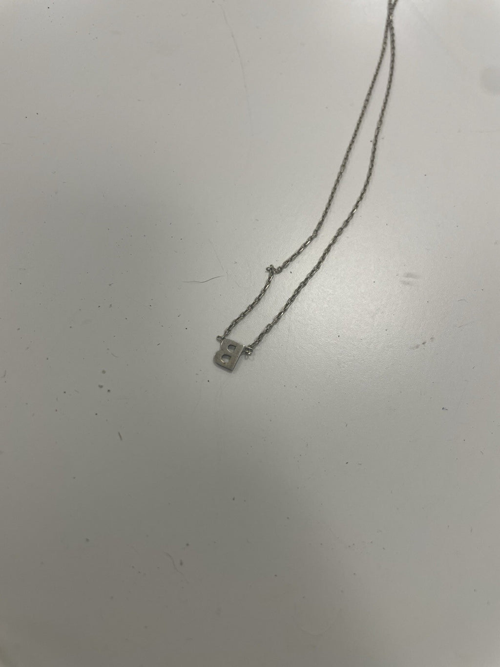 Sterling Silver B Necklace