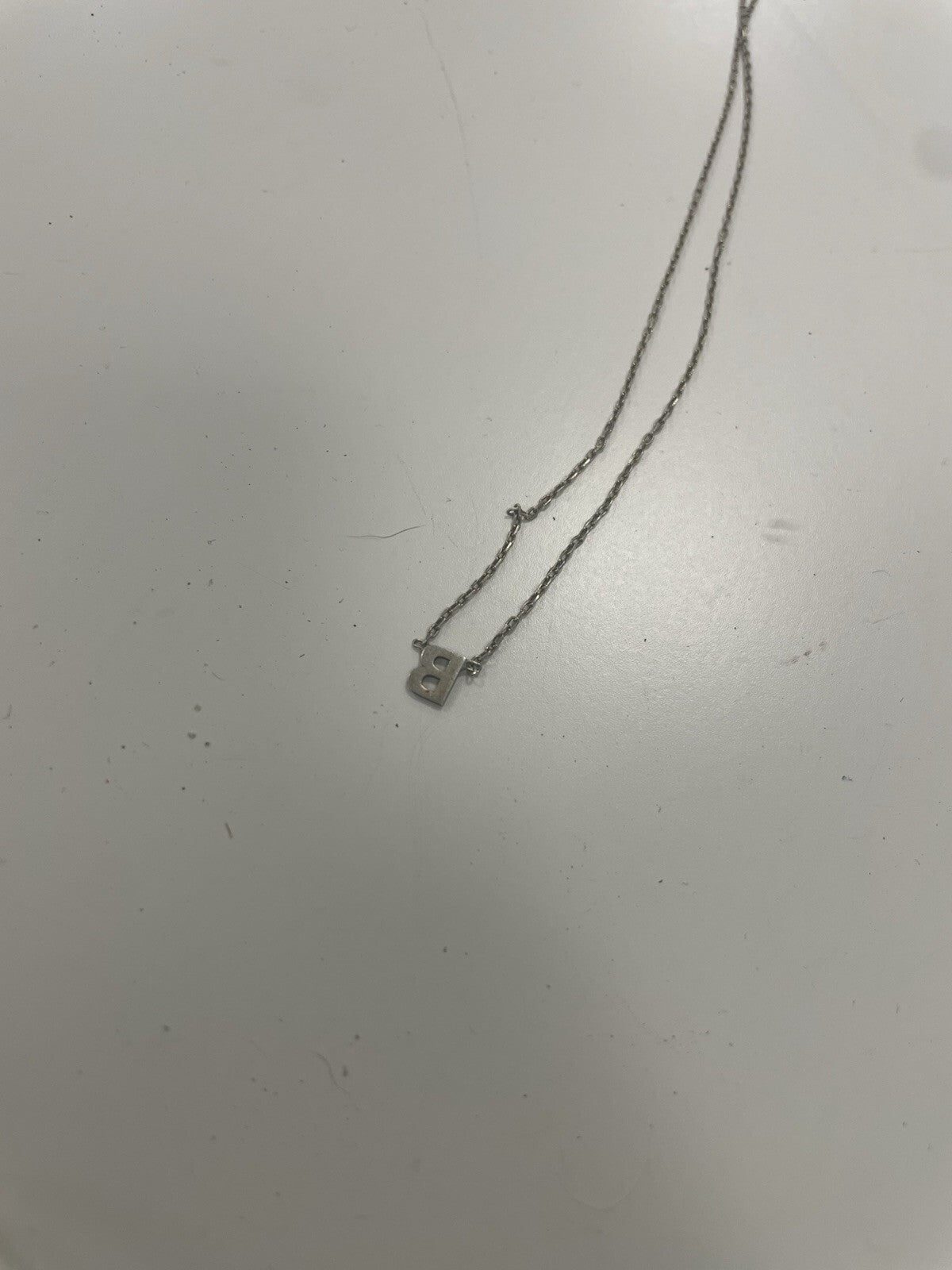 Sterling Silver B Necklace