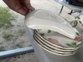 Desert Rose Crescent Salad Plate Early USA