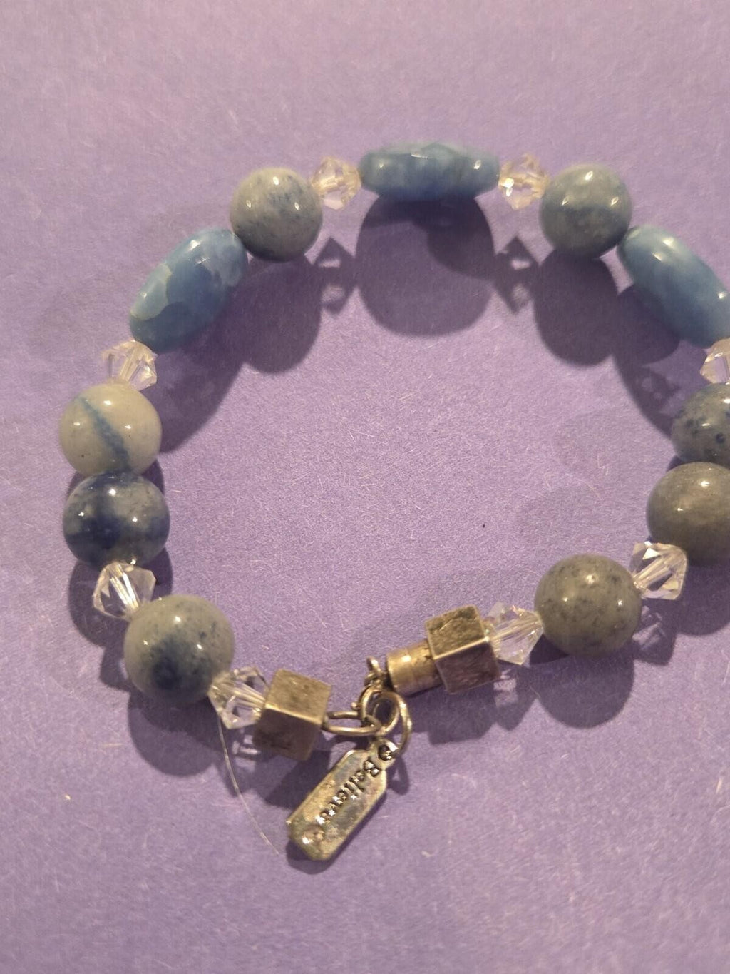 Agate And Sodalite Sterling Bracelet