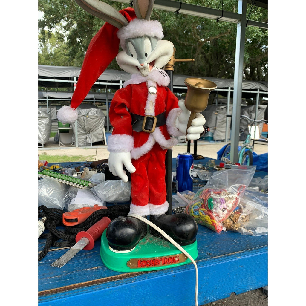 Vintage Looney Tunes Bugs Bunny Animated Christmas Santa Figure Warner Bros