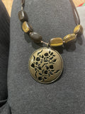 Egyptian Revival Tigers Eye Necklace